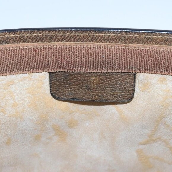 GUCCI GG Supreme Web Sherry Line Clutch Bag PVC Beige Red - Picture 8 of 16